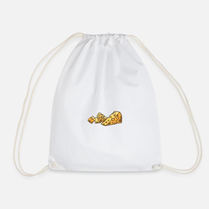 Swiss cheese - Drawstring Bag - white