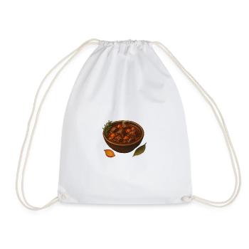Beef goulash pot - Drawstring Bag - white - Front