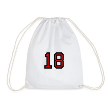 18. 18 ANS. 18e ANNIVERSAIRE. ANNIVERSAIRE 18 ANS. - Sac de sport léger - blanc - Devant