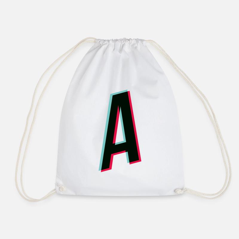 A - Buchstabe - A - Turnbeutel - Weiß