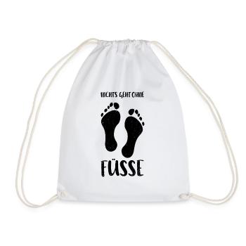 Fußpflege Pediküre Podologe Nagelstudio Geschenk - Turnbeutel - Weiß - Vorne