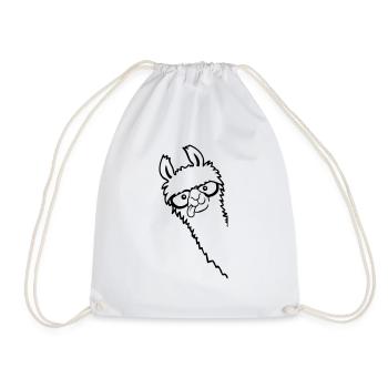 Lunettes en corne Nerd Lama - Sac de sport léger - blanc - Devant