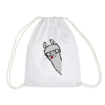 Nerd Horn Lunettes Lama - Sac de sport léger - blanc - Devant