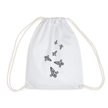 Surfboard icon icon - Drawstring Bag - white - Front