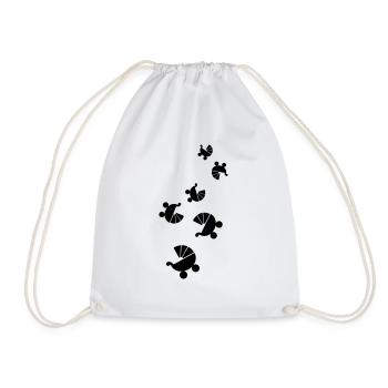 Stroller baby - Drawstring Bag - white - Front