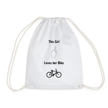 Cette fille aime son vélo - Sac de sport léger - blanc - Devant