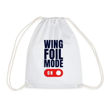 Wing Foil Mode - Drawstring Bag - white - Front