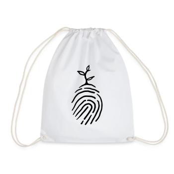 HUMAN FOOTPRINT PLANT - Drawstring Bag - white - Front
