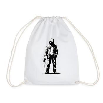 STREET ART 2 LOGO - Drawstring Bag - white - Front