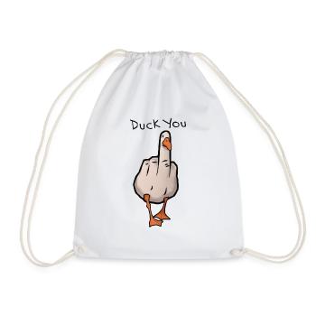 Duck You - Drawstring Bag - white - Front