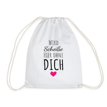 Je vais chier ici sans toi au revoir collègue - Sac de sport léger - blanc - Devant