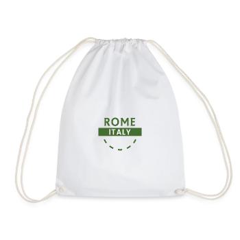 Emblème vert de Rome Italia - Sac de sport léger - blanc - Devant