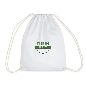 Turin, Italie, Emblème - Sac de sport léger - blanc - Devant