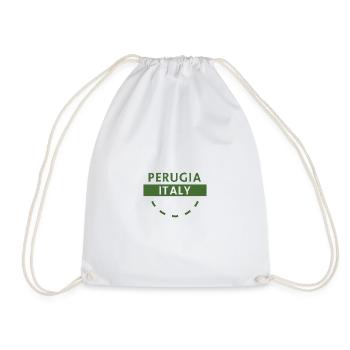 Pérouse, Italie, Emblème vert - Sac de sport léger - blanc - Devant