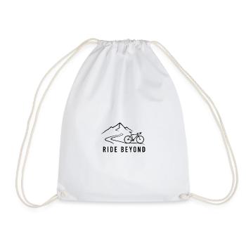 Ride Beyond summit path - Drawstring Bag - white - Front