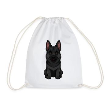 Cadeau berger allemand Berger Noir - Sac de sport léger - blanc - Devant
