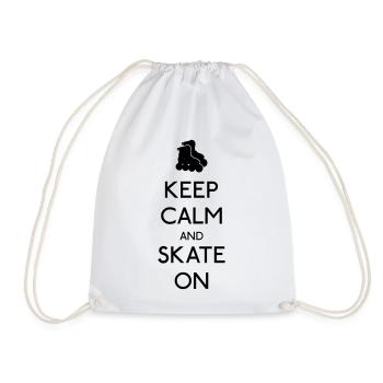 Keep Calm skate on - Sac de sport léger - blanc - Devant