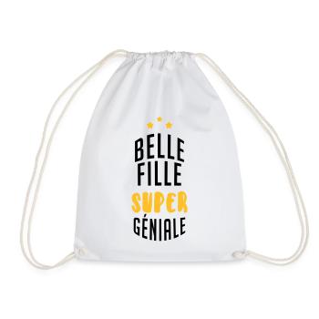Belle Fille - Mariage - Mariée - Famille - Noël - Drawstring Bag - white - Front