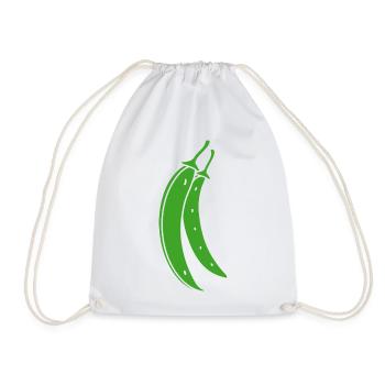 French bean - Drawstring Bag - white - Front