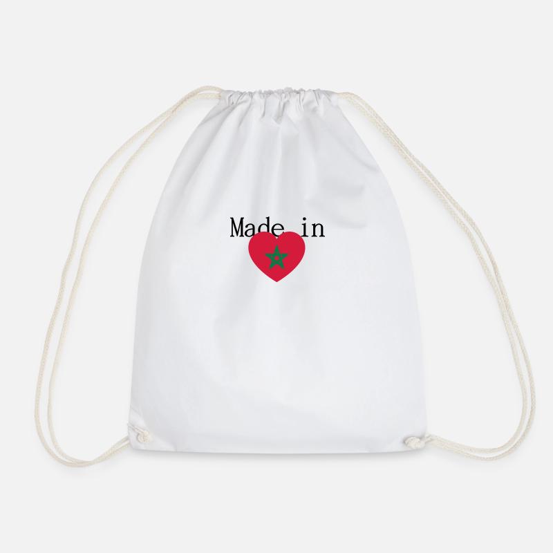 Morocco - Drawstring Bag - white