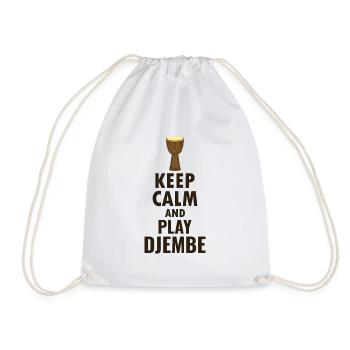 Djembe Player Drummer Music Drum Musician - Drawstring Bag - white - Front