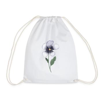 Pansy Violet - Drawstring Bag - white - Front