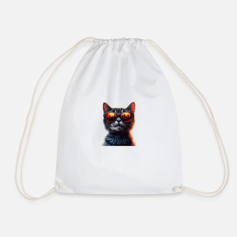 Coole Katze - Turnbeutel - Weiß