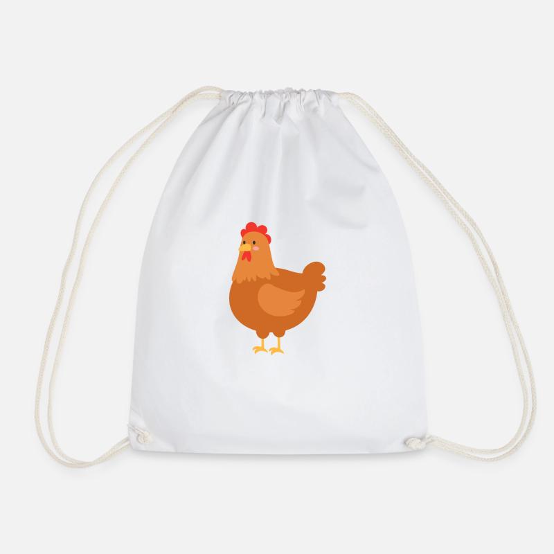Huhn - Turnbeutel - Weiß