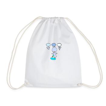 It's raining - Drawstring Bag - white - Front