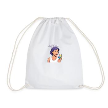 Siri Life Coach - Drawstring Bag - white - Front