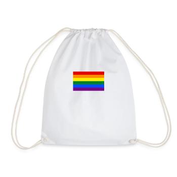 2000px Gay Pride Flag svg - Turnbeutel - Weiß - Vorne