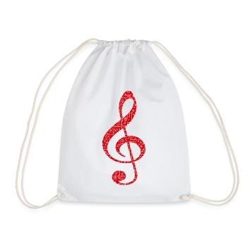 Merry Christmas in Music - Drawstring Bag - white - Front
