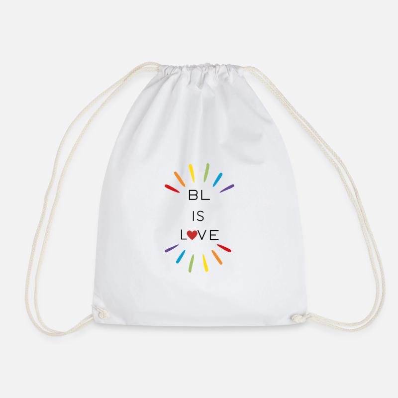 Boys Love - Regenbogen - Geschenk - Turnbeutel - Weiß