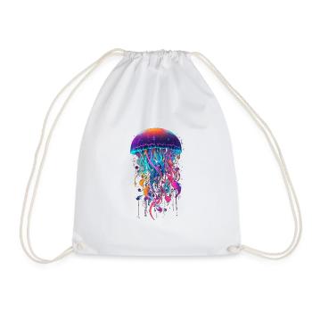 Jellyfish - Drawstring Bag - white - Front