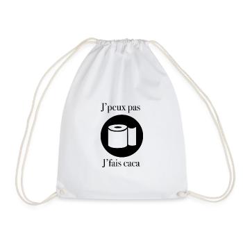 j peux pas j fais caca - Sac de sport léger - blanc - Devant
