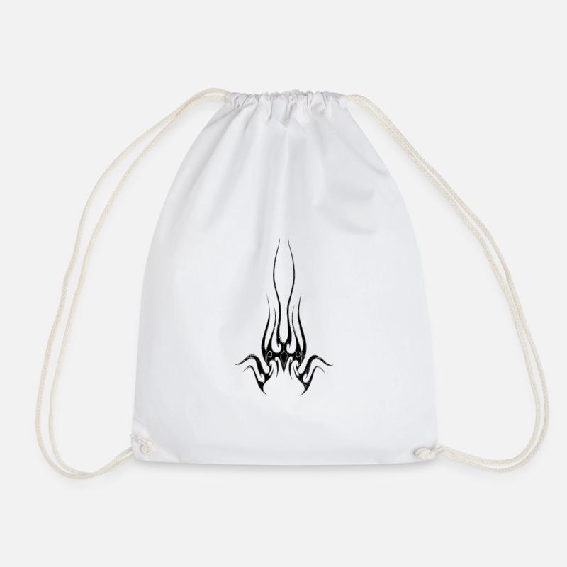 Tribal - Drawstring Bag - white