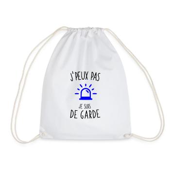 J'peux pas je suis de garde - Sac de sport léger - blanc - Devant