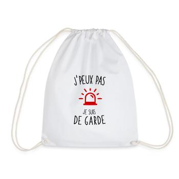 J'peux pas je suis de garde - Sac de sport léger - blanc - Devant