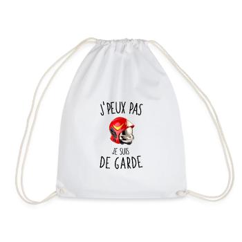 J'peux pas je suis pompier de garde - Sac de sport léger - blanc - Devant