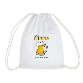 Bier Shirt - Turnbeutel - Weiß - Vorne