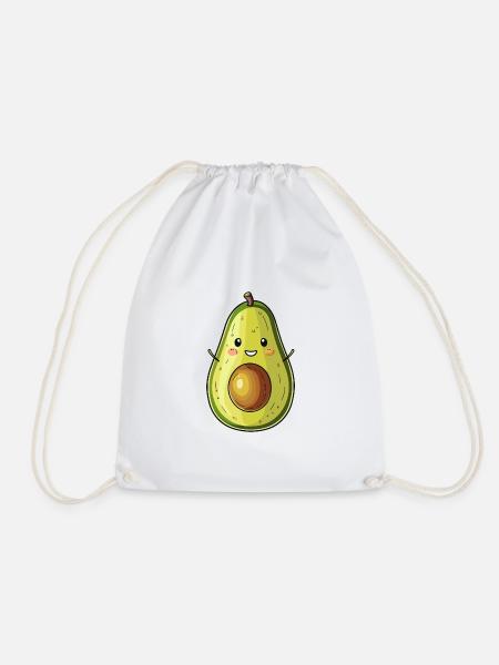 Avocado Veganerin - Turnbeutel - Weiß