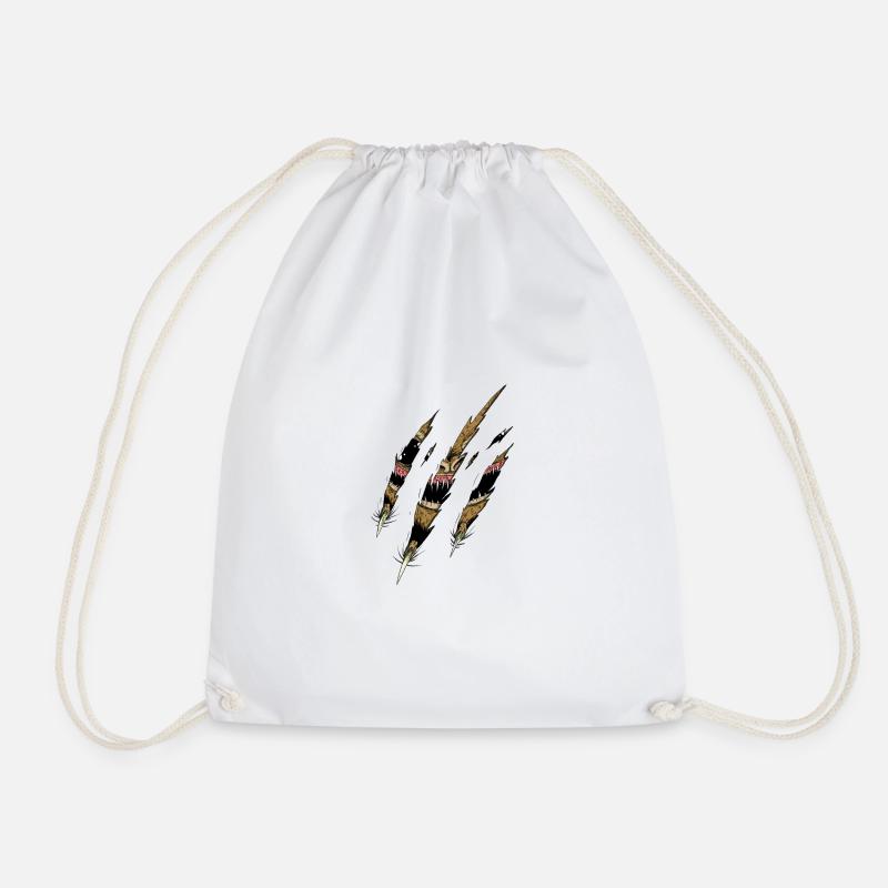 Monster Inside - Drawstring Bag - white