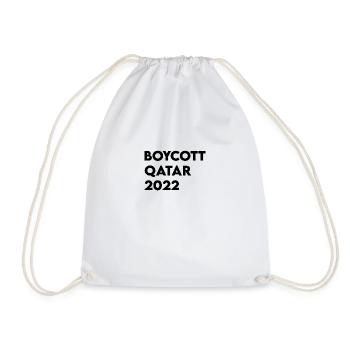 Boycott Qatar - Turnbeutel - Weiß - Vorne