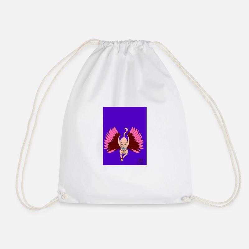 Egyptian cat - Drawstring Bag - white