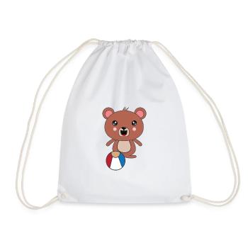 Puba l’ours - Sac de sport léger - blanc - Devant