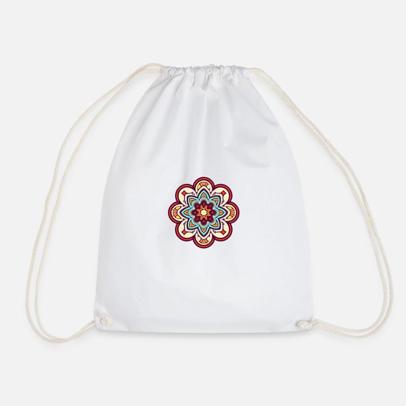 fleur inspiré d'art traditionnel australien - Sac de sport léger - blanc