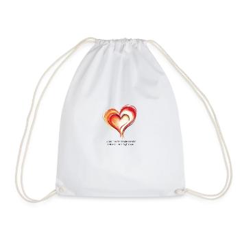 Hearts in unison. - Drawstring Bag - white - Front