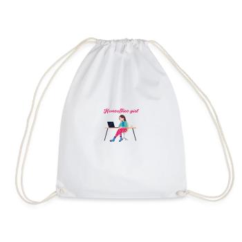 bureau à domicile fille, bureau à domicile, travail, bureau - Sac de sport léger - blanc - Devant