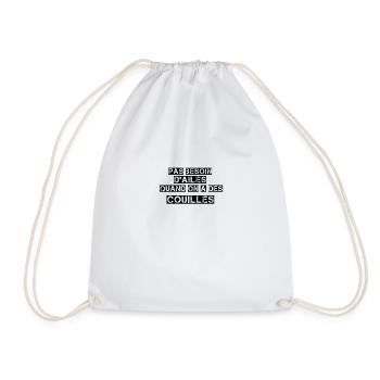 Pas besoin d'ailes quand on a des couilles - Sac de sport léger - blanc - Devant