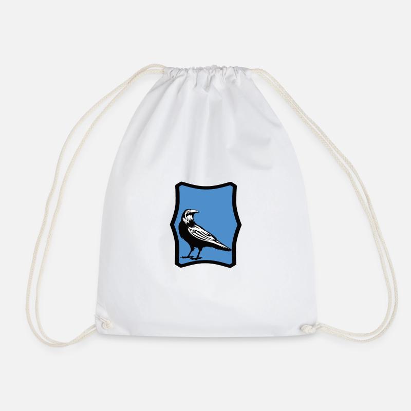 The Raven - Drawstring Bag - white
